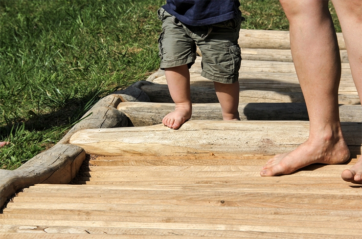 Trail barefoot